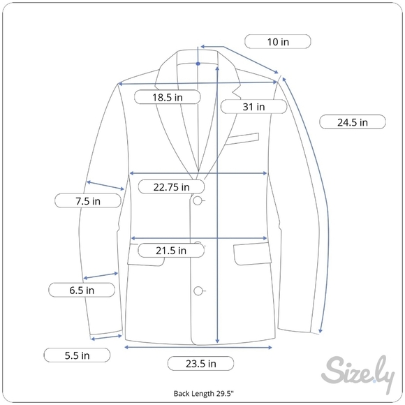 Sam Surin Bespoke Sport Coat 2-Button 44 Blue Pinstripe Surgeon Vented Super 150 - Picture 4 of 16